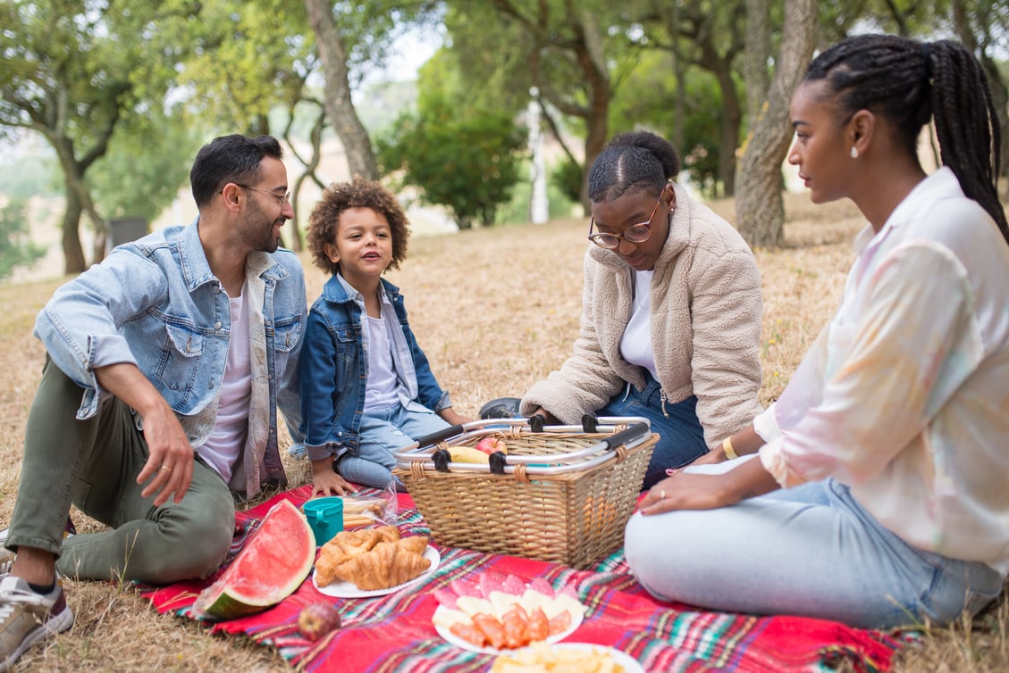 Family Having a Picnic